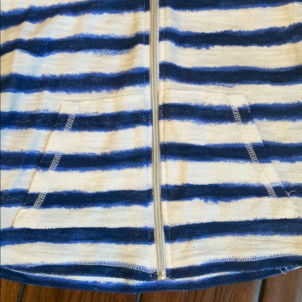 Ruby Rd. Blue And White Zippered Jacket Size M - image 3